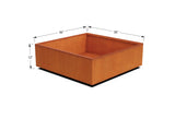 Corten Steel Square & Cube Planter - Plantercraft