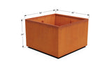Corten Steel Square & Cube Planter - Plantercraft