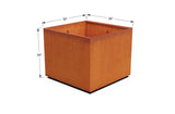 Corten Steel Square & Cube Planter - Plantercraft