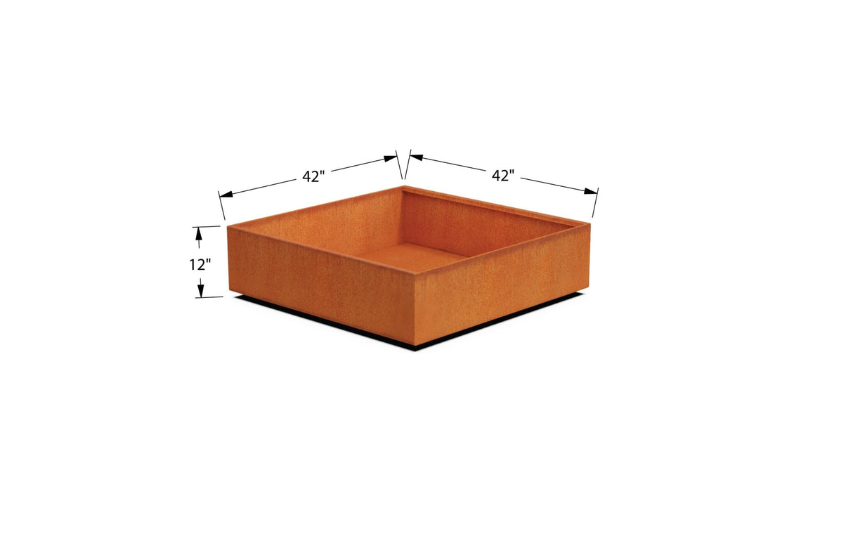 Corten Steel Square & Cube Planter - Plantercraft