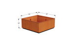 Corten Steel Square & Cube Planter - Plantercraft