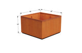 Corten Steel Square & Cube Planter - Plantercraft