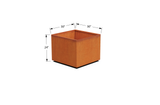 Corten Steel Square & Cube Planter – 12" to 24" H