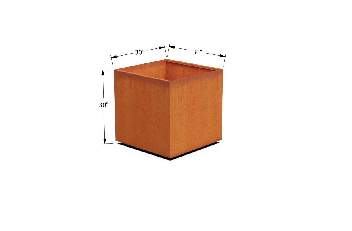 30% OFF Corten Steel Square & Cube Planter – 30" x 30" x 30"