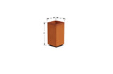 Corten Steel Tall Cube Planter - Plantercraft