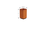 Corten Steel Cube Tall Planter – 24" to 48" H