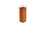 Corten Steel Tall Cube Planter - Plantercraft