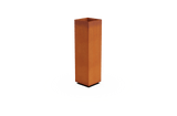 Corten Steel Tall Cube Planter - Plantercraft
