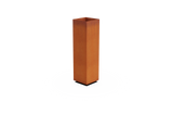 Corten Steel Cube Tall Planter – 24" to 48" H