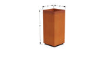 Corten Steel Tall Cube Planter - Plantercraft
