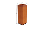 Corten Steel Tall Cube Planter - Plantercraft