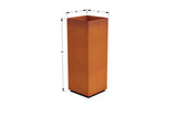 Corten Steel Tall Cube Planter - Plantercraft