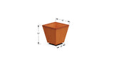 Square Tapered Corten Steel Planter - Plantercraft