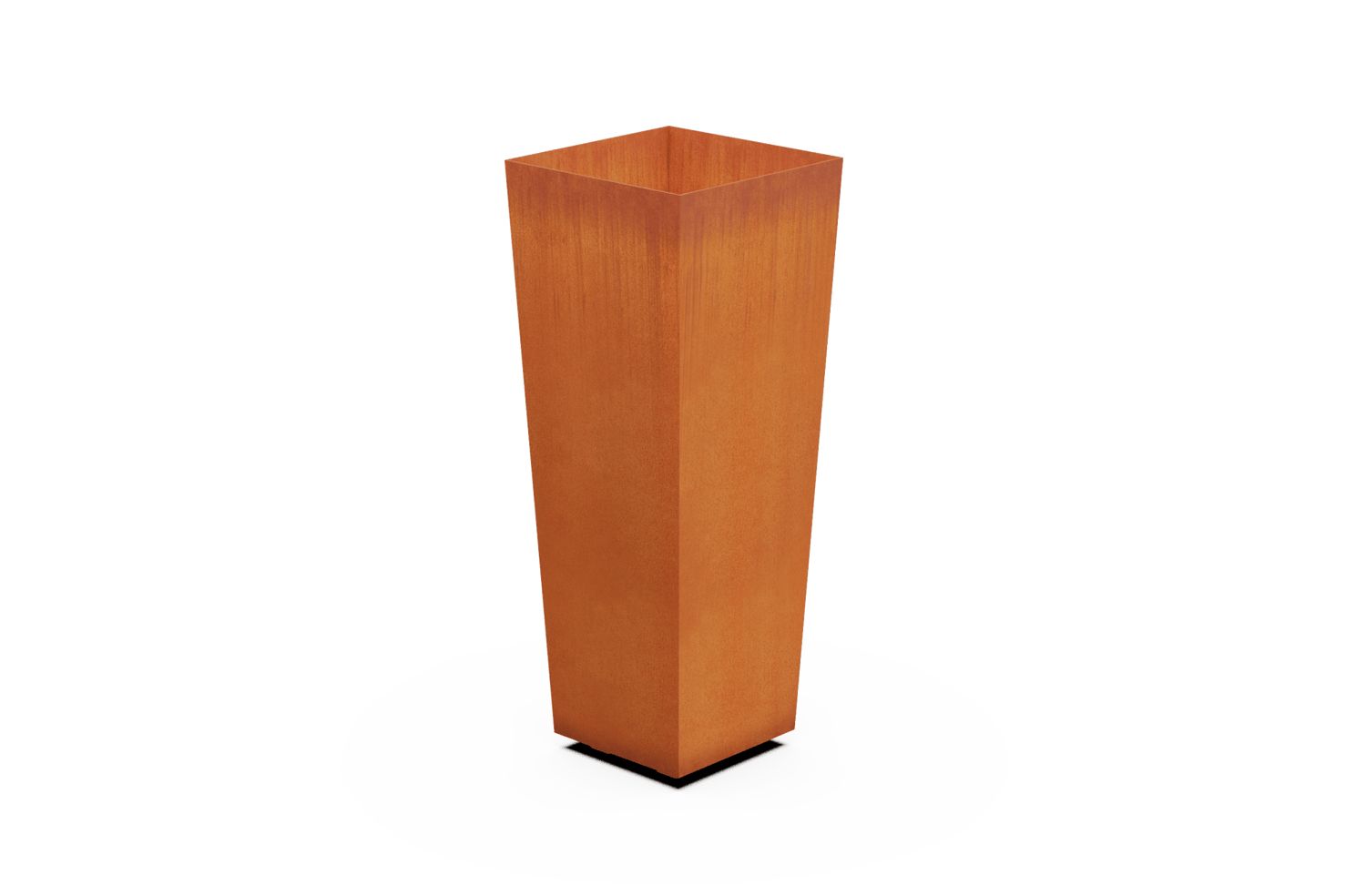 outdoor plant pots tall Corten Steel Tapered Tall Planter – 30" to 42" H – Plantercraft