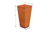 Corten Steel Tapered Tall Planter – 30" to 42" H