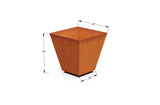 Square Tapered Corten Steel Planter - Plantercraft