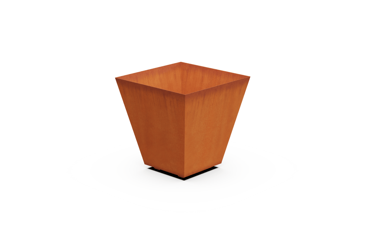 Square Tapered Corten Steel Planter - Plantercraft
