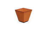 Corten Steel Square Tapered Planter – 16" to 24" H