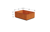 Corten Steel Wide Rectangular Planter – 36" W