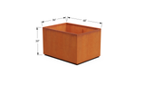 Corten Steel Wide Rectangular Planter – 36" W