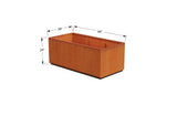 Corten Steel Rectangular 30 - inch Wide Planter - Plantercraft