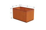 Corten Steel Wide Rectangular Planter – 36" W