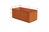 Corten Steel Wide Rectangular Planter – 36" W