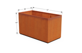 Corten Steel Wide Rectangular Planter – 36" W