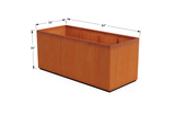 Corten Steel Wide Rectangular Planter – 36" W