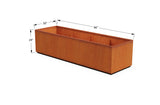 Corten Steel Rectangular 30 - inch Wide Planter - Plantercraft