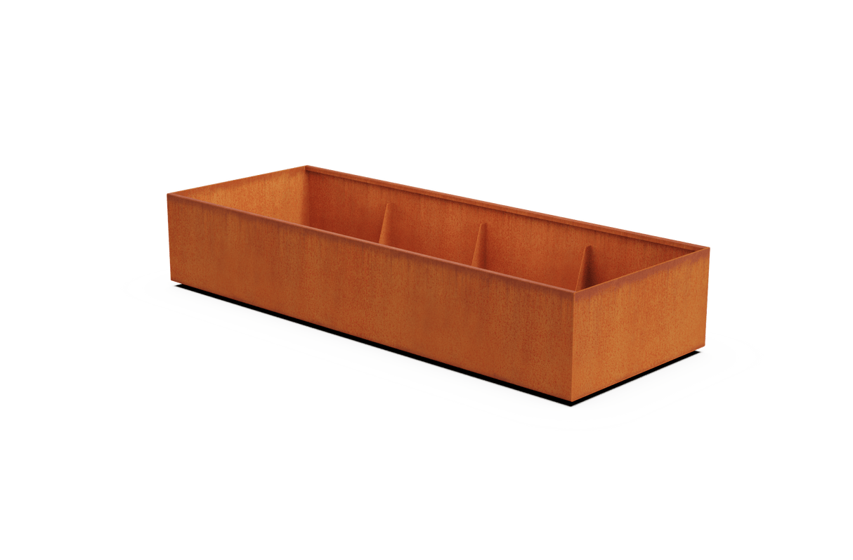 Corten Steel Rectangular 30 - inch Wide Planter - Plantercraft