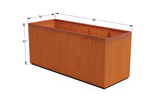 Corten Steel Wide Rectangular Planter – 36" W