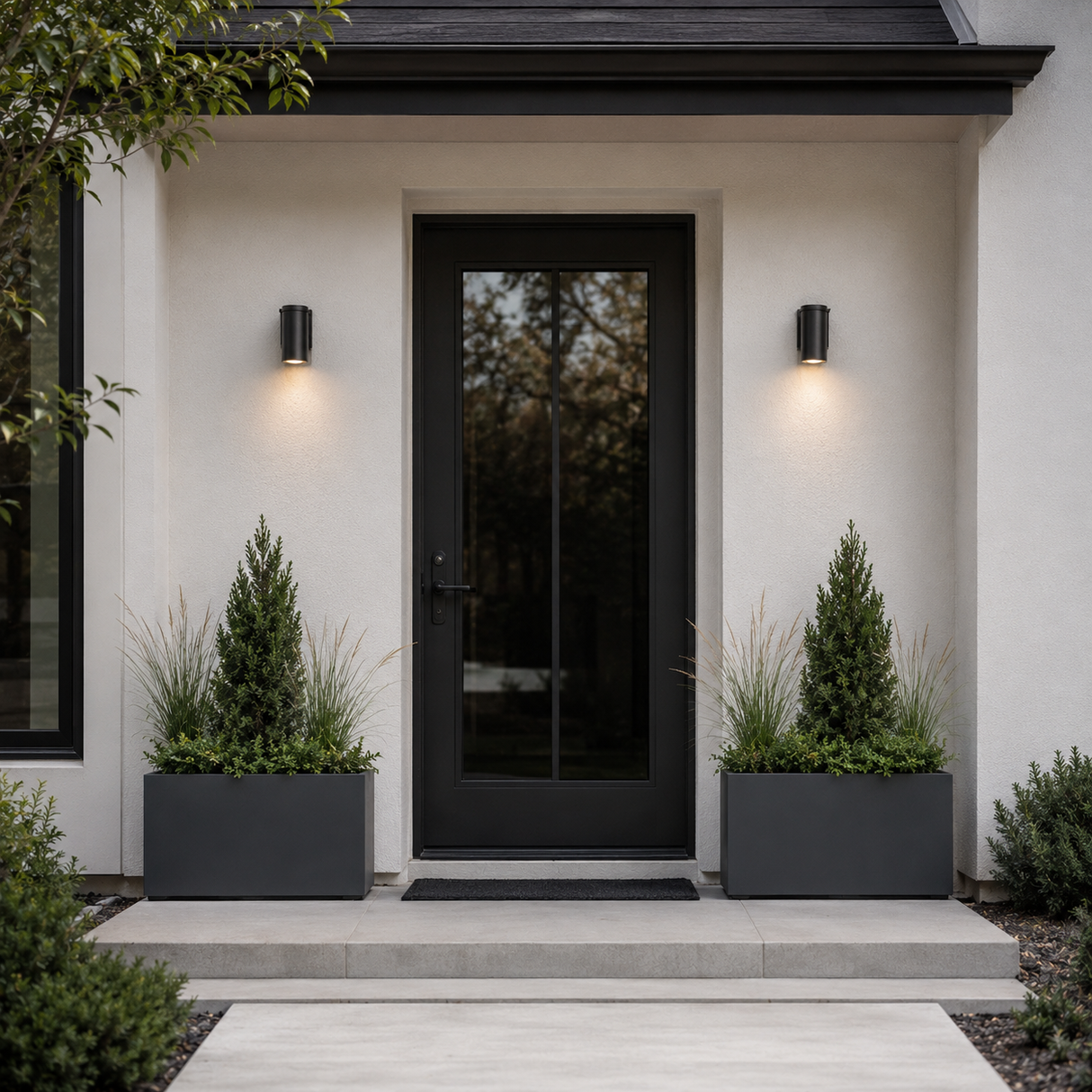 The Welcome Pair – Classic Aluminum Rectangular Planters (Set of 2)