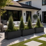 The Patio Trio – Aluminum Rectangular Planters (Set of 3)