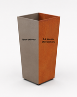 Corten Steel Round Tapered Planter – 14" to 28" DIA