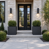 The Welcome Pair – Classic Aluminum Cube Planters (Set of 2)