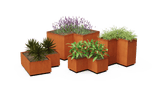 Corten Steel Corner Planter - Plantercraft