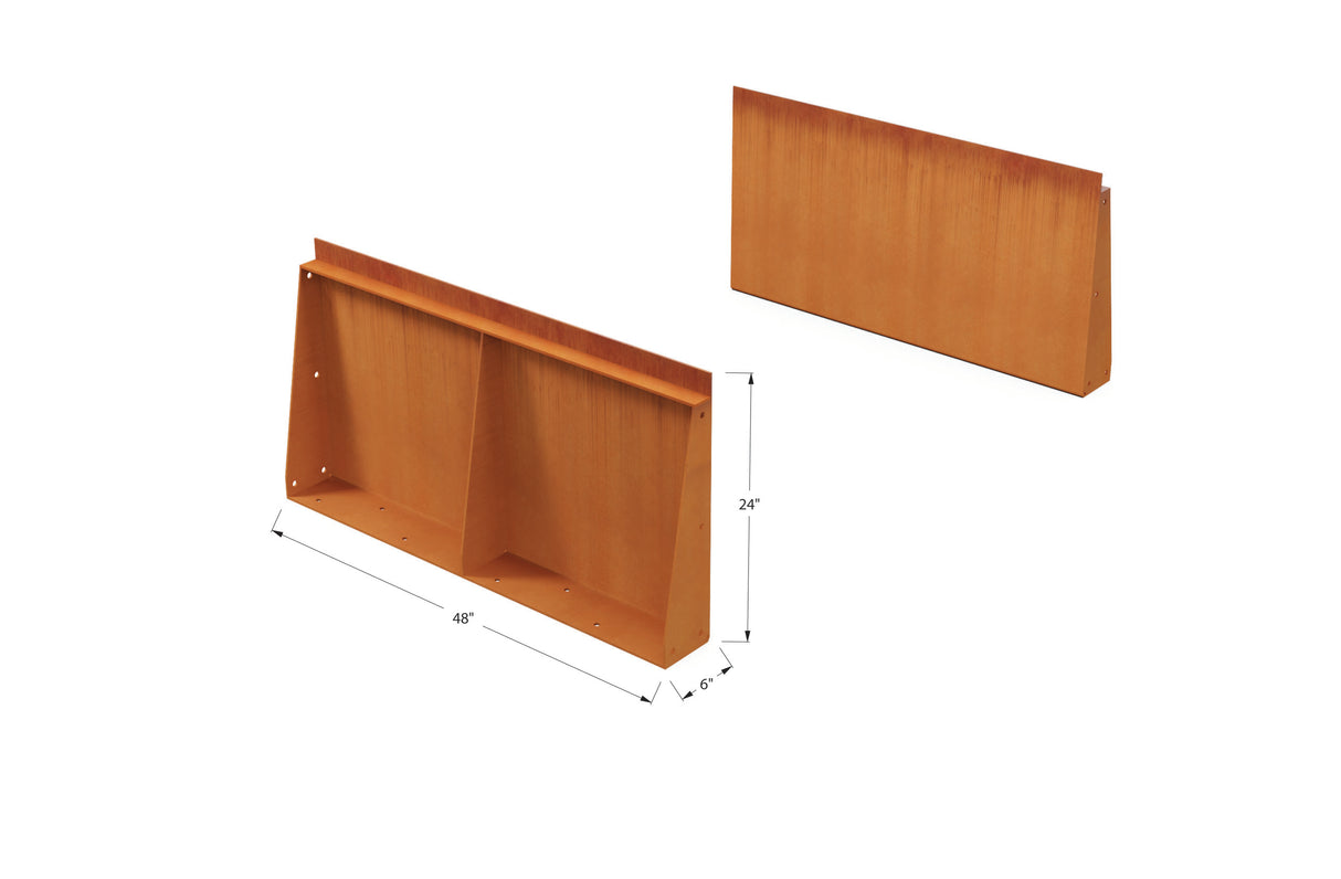 Corten Steel Tall Edging – 24″ H