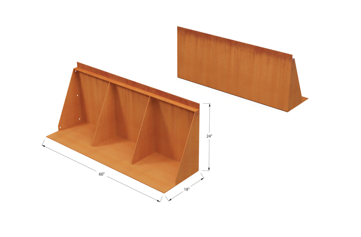 Corten Steel Tall Edging – 24″ H