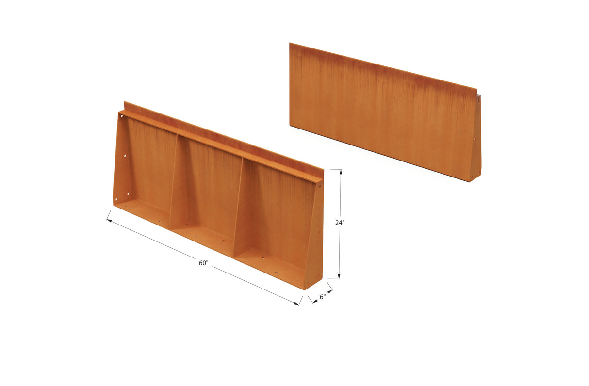 Corten Steel Tall Edging – 24″ H