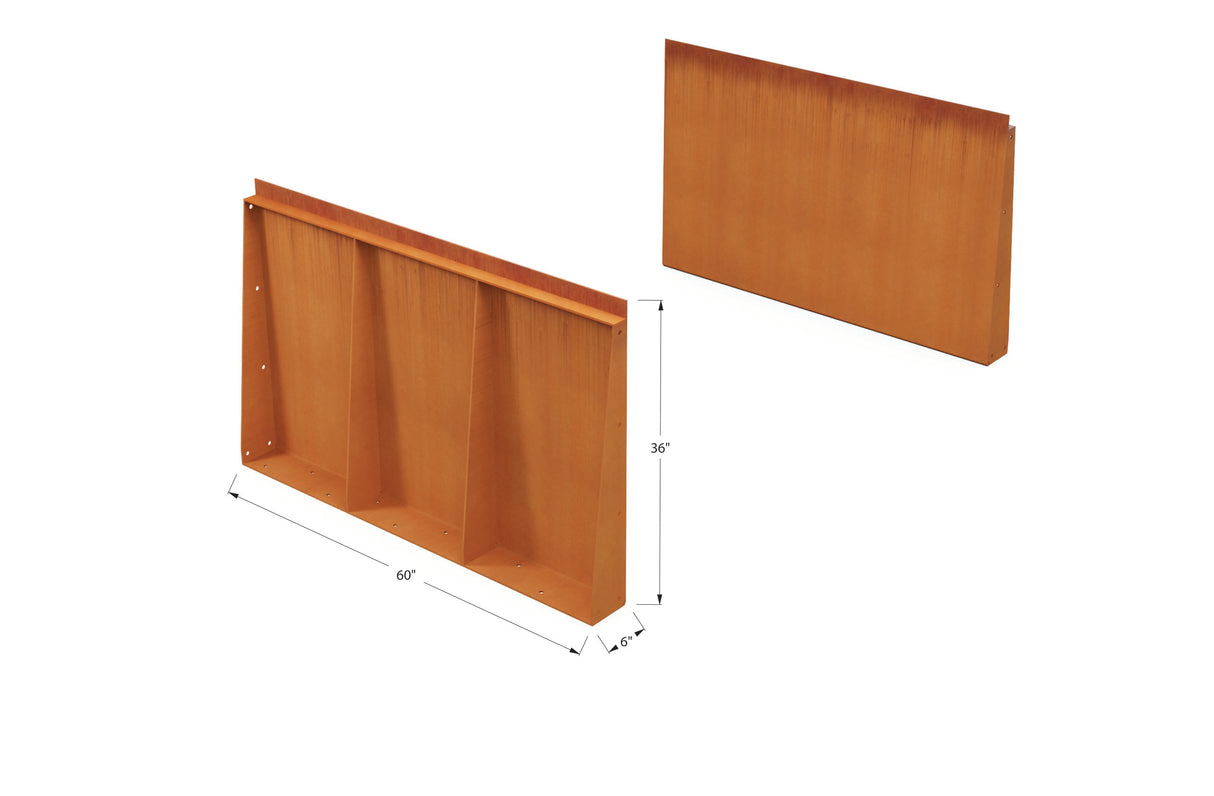 Corten Steel Tall Edging – 36″ H