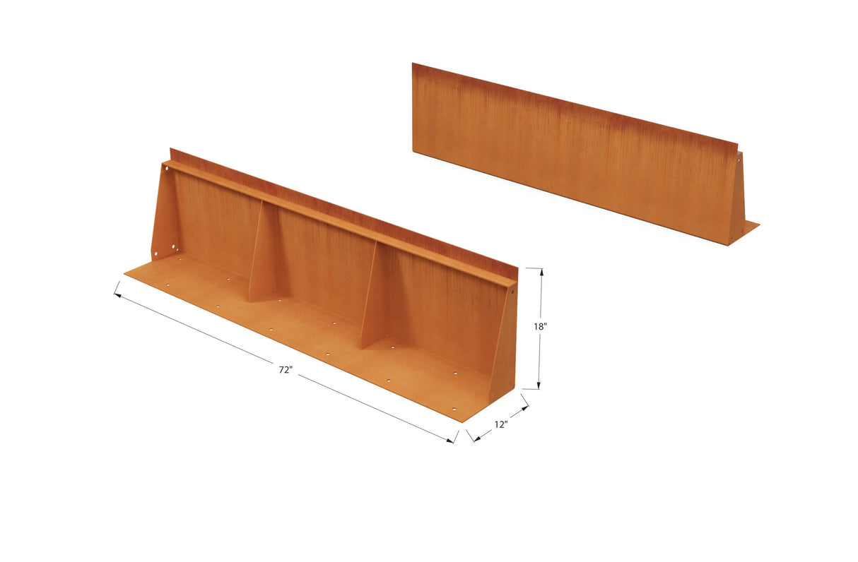 Corten Steel Tall Edging – 12″ H