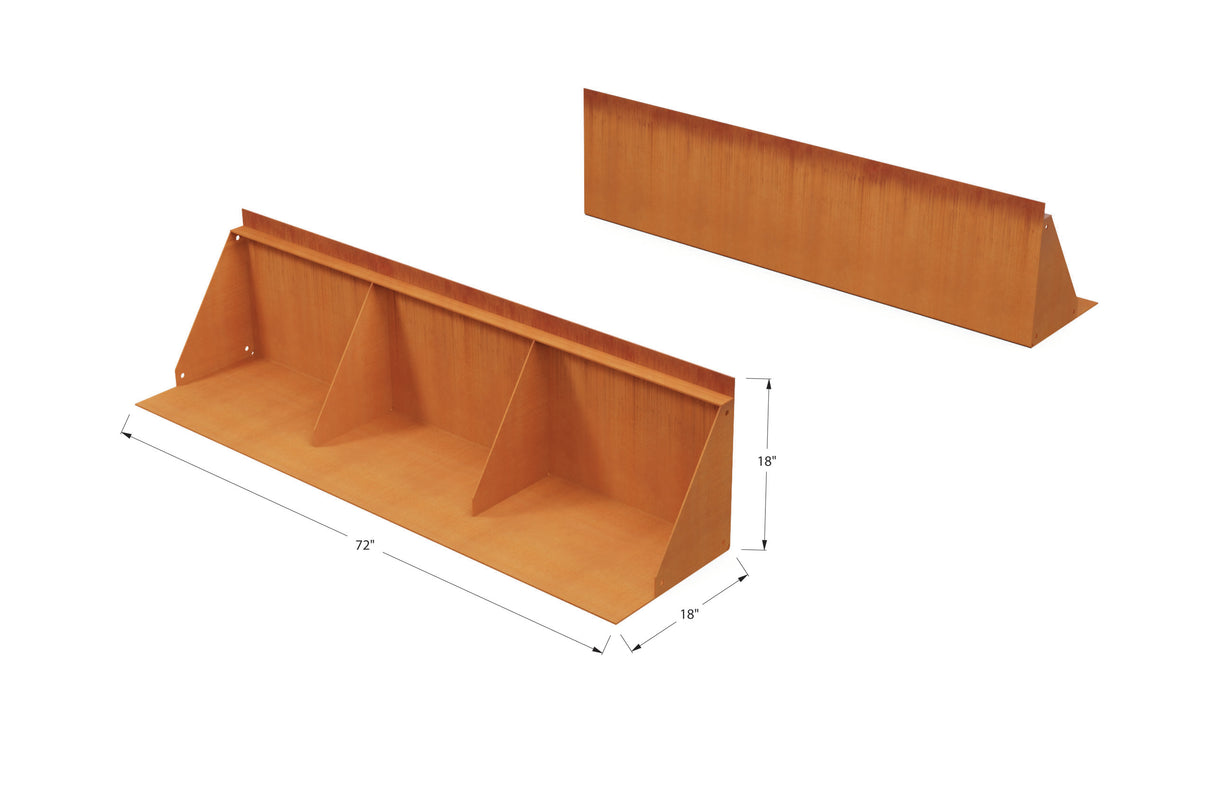 Corten Steel Tall Edging – 18″ H