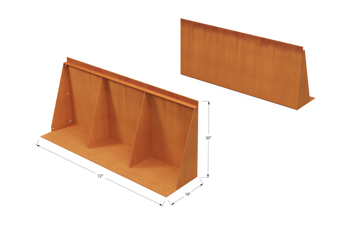 Corten Steel Tall Edging – 30″ H