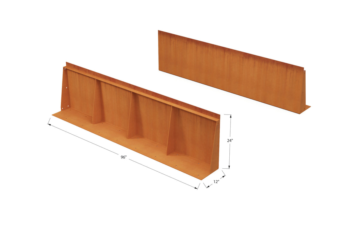 Corten Steel Tall Edging – 24″ H