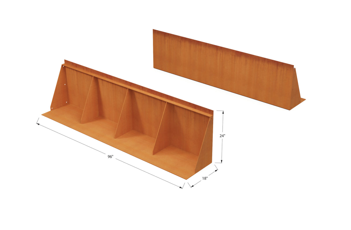 Corten Steel Tall Edging – 24″ H