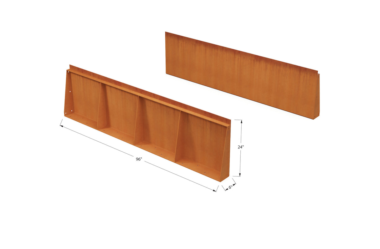 Corten Steel Tall Edging – 24″ H