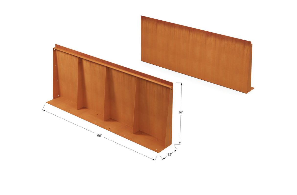 Corten Steel Tall Edging – 36″ H