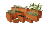 Corten Steel Wide Rectangular Planter – 36" W