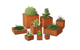 Corten Steel Square & Cube Planter - Plantercraft